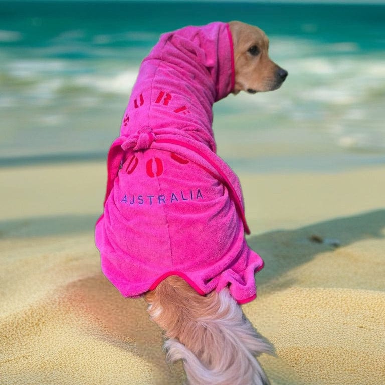 SurfDog Australia Dog Drying Coats Dog Drying Coats Rose Pink