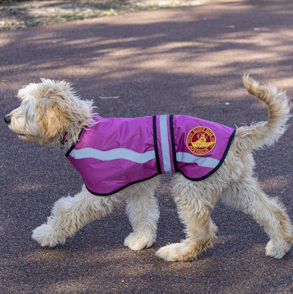 SurfDog Australia Raincoats Dog Coat - Hi Visibility